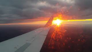 CRJ-100 Takeoff in a sunset from Moscow, Vnukovo (VKO) International Airport