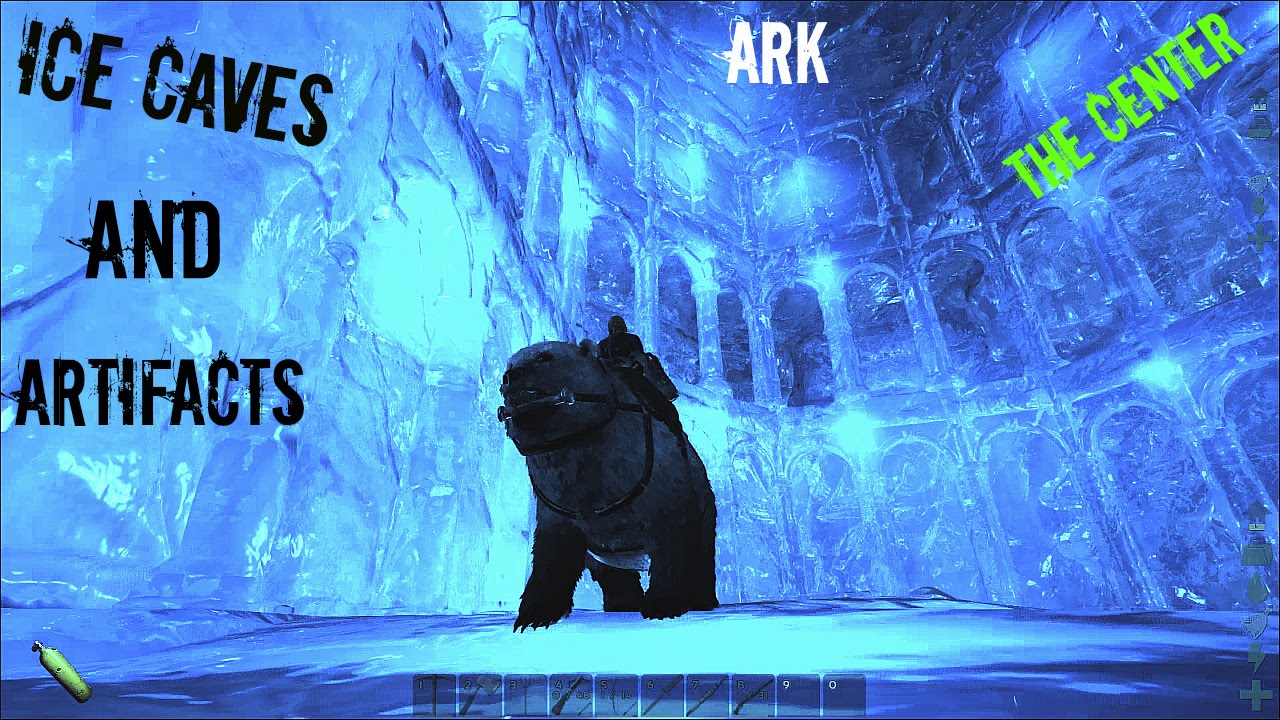 The Center Map Ice Caves North And South Locations Ark Survival Evolved Youtube