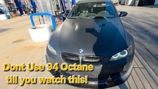Putting race gas in my e92 m3 | Unexpected Shocking Results ! #sunoco #94octane #fyp #fyf #ethanol 