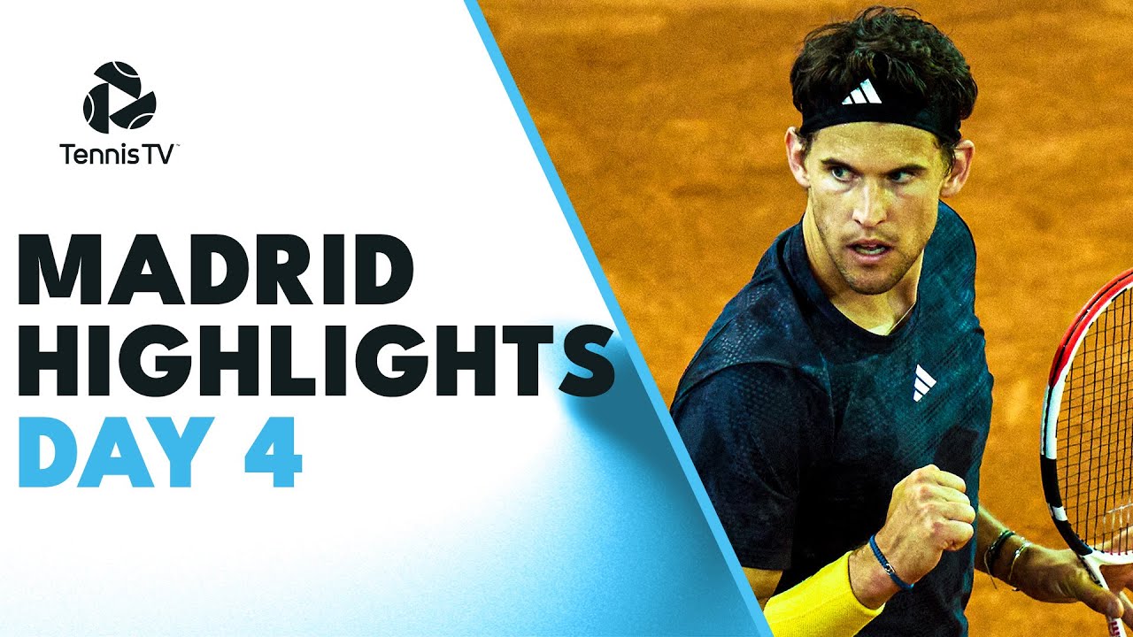 Tsitsipas vs Thiem Thriller, Medvedev, Fritz and Tiafoe Feature Madrid 2023 Highlights Day 4