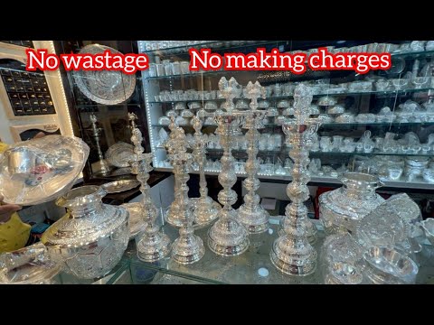 Bangalore wholesale light weight  Silver articles and silver gifts||No wastage No making