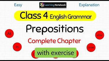 Class 4 Prepositions । Class 4 English Grammar Prepositions