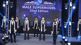 Manhunt International 2024 Male Supermodel 22nd Edition World Final Introduction | Men in Black Suit