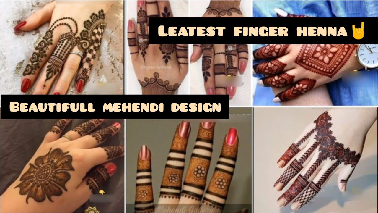 beautifull 😍 finger mehendi designs for girls 🥀 lll leatest thumb 👍 ...