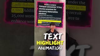 text highlight animation in cap cut pro 🔥#youtube #viralshorts