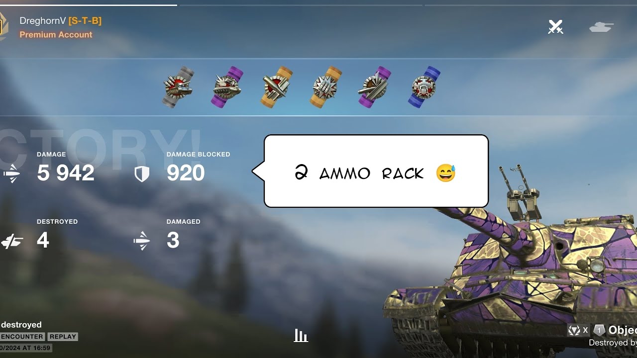 World of Tanks Blitz, Object 268, 2 ammo rack in Burning Games ukraine