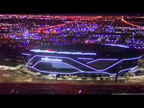 Allegiant Stadium Outdoor Video Board Testing Before First NFL Game: Saints Vs Raiders MNF