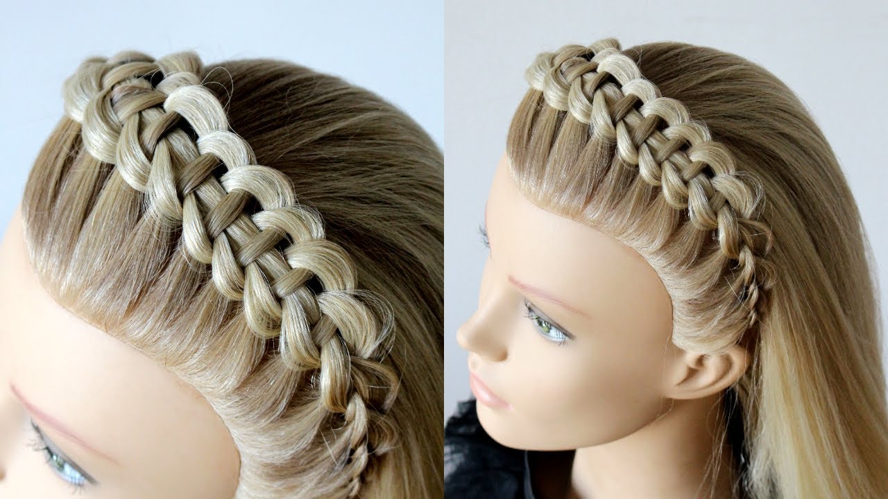 Beautiful braided headband for girls - YouTube