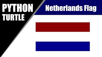 Python Turtle - Draw Netherlands National Flag In Python Turtle Graphics By #BKTutorial