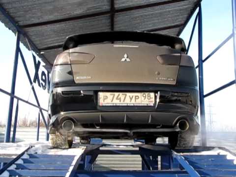 Mg race глушитель нерж раздвоенный прямоточный mitsubishi lancer x