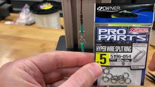 Owner Hyper Wire #5 (60lb) Split Ring Test - Digital Force Gauge