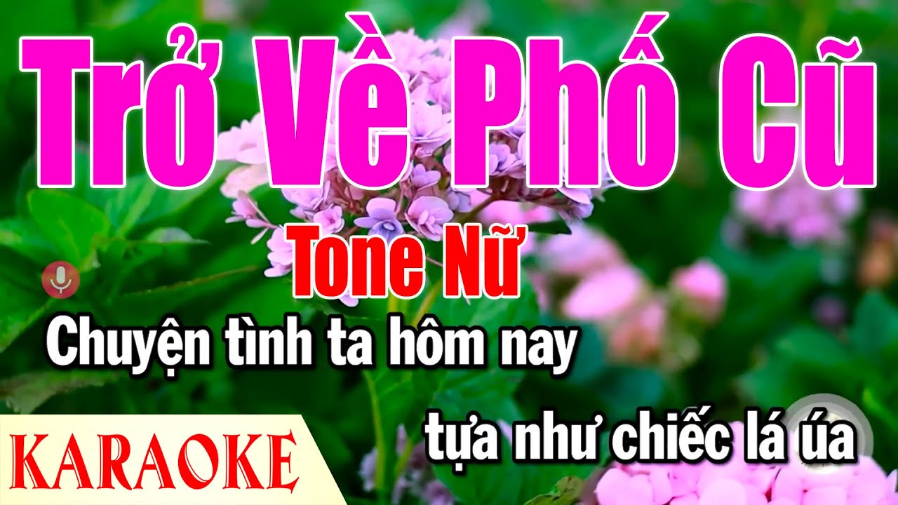 Karaoke Trở Về Phố Cũ Tone Nữ Nhạc Trẻ Xưa 8x 9x ? Hạ Vũ Music