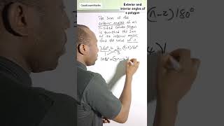 Exterior and Interior angles of a Polygon.  #polygon #angles #maths #mathshorts #exteriorangles