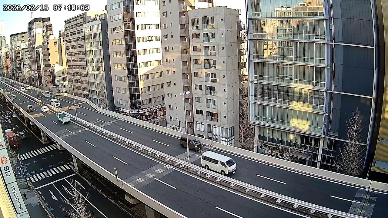 首都高速1号上野線ライブカメラ Route 1 Ueno Line Metropolitan Expressway.world.cam