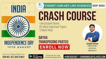 Part-03 | TRANSPOSONS | Crash Course Biology | Cell cycle control | CSIR-NET LIFE SCIENCES | Biology