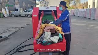 Soft Scrap Material Shredding Machine for Textile Clothes Recycling