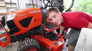 Reinstalling the mid mount mower deck on my kubota bx23s. this is non
drive over standard deck. all in not terrible to do, but you do have
get dow...