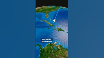 Montreal to Cartagena Flight Map Animation ( FREE TO USE ) #travel #map #animation
