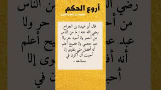 حكمة اليوم من كلام الصحابة  - روائع الحكم و الأقوال الراقية للعقول الراقية #حكمة_اليوم #حكمة_اعجبتني