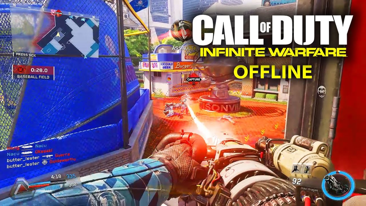 Call of Duty®  Infinite Warfare | OFFLINE Against Bots | Drop Zone | Throwback | PS4 Gameplay
