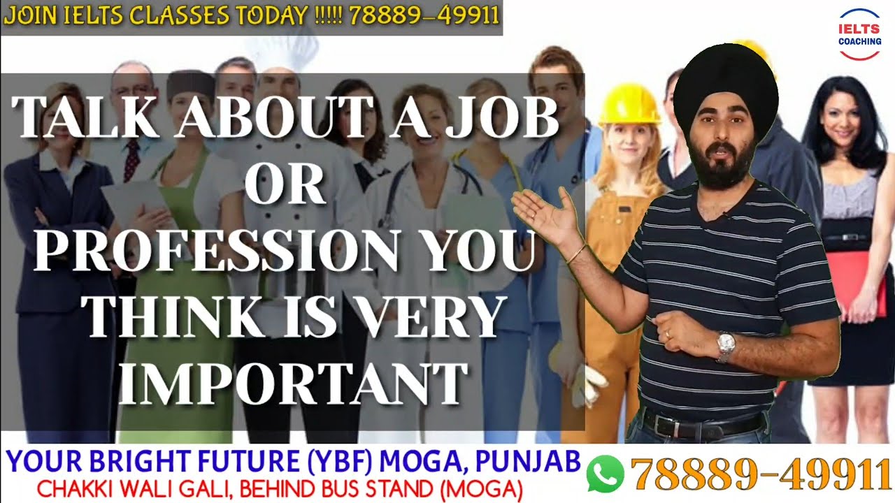 An Important Job Cue Card Decribe A Job You Think Is Most important