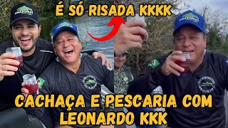 Leonardo tomando CACHAÇA e PESCANDO no Amazonas