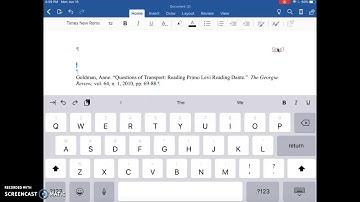 MLA Works Cited for iPad