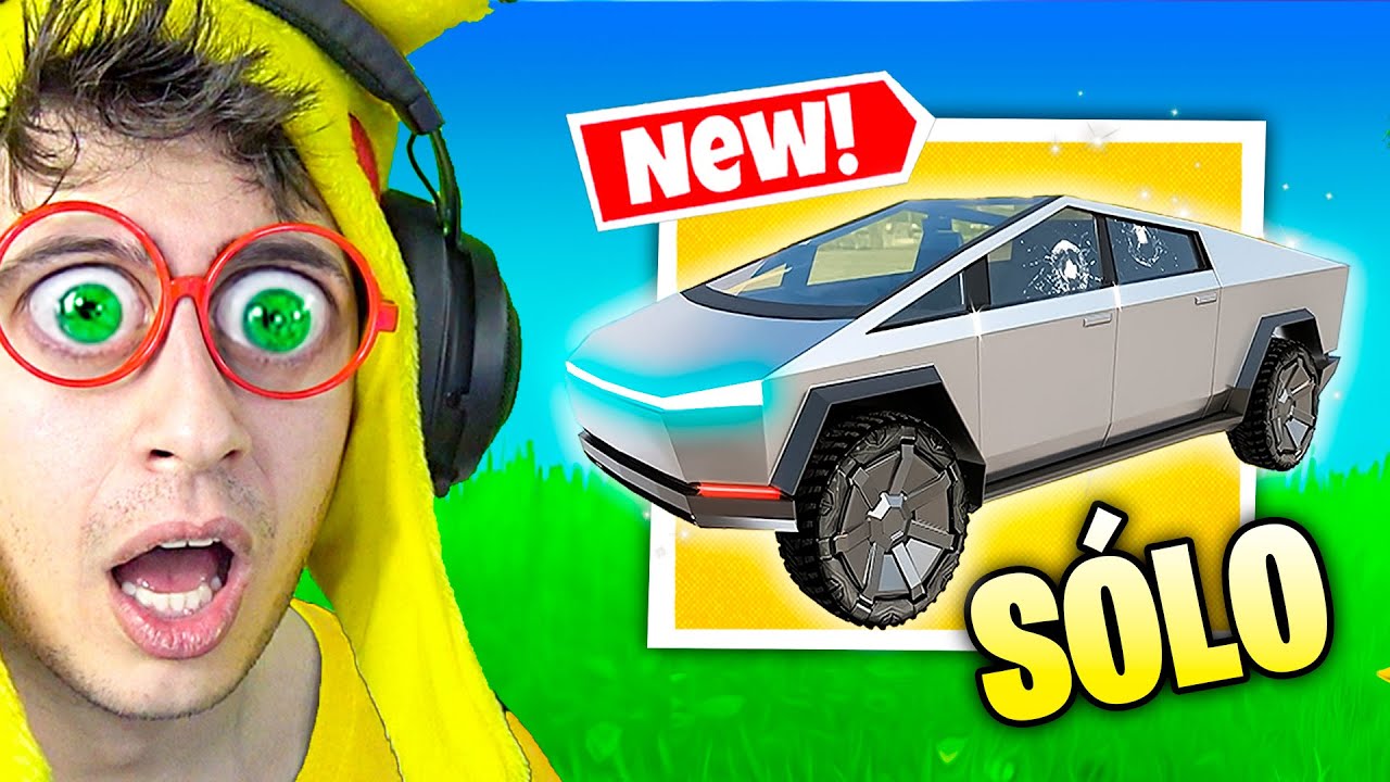 Sólo TESLA Cybertruck para Ganar 🤑🔥!! (Coche Eléctrico Mítico ⚡💎) - Fortnite