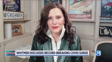 Governor Whitmer discusses record-breaking COVID-19 surge