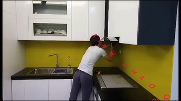 Bảoan.Vlog - Lắp kính ốp bếp vàng chanh dễ dàng cực kì đẹp tại Hà Nội