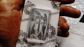 New 2021 Scottsdale Mint Archangel Silver Bullion Bar Review ☕👌#silverstacking #preciousmetals