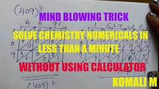 Trick for faster calculations.