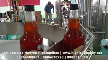 Automatic honey packaging line: Bottle filling, capping and labeling machine system