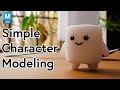 3D Modeling a Cute Marshmallow Character - Maya
