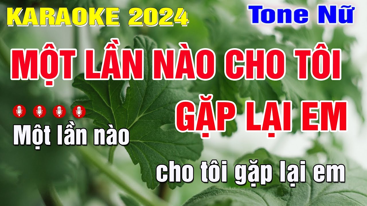 Một Lần Nào Cho Tôi Gặp Lại Em Karaoke | Tone Nữ | Trung Hiếu Karaoke