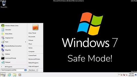 Running Windows 7 in Safe Mode!