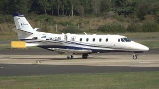 CITATION 560XLS OK-CUS TAXI AND DEPARTURE OFF FARNBOROUGH AIRPORT EGLF UK 29-9-2026