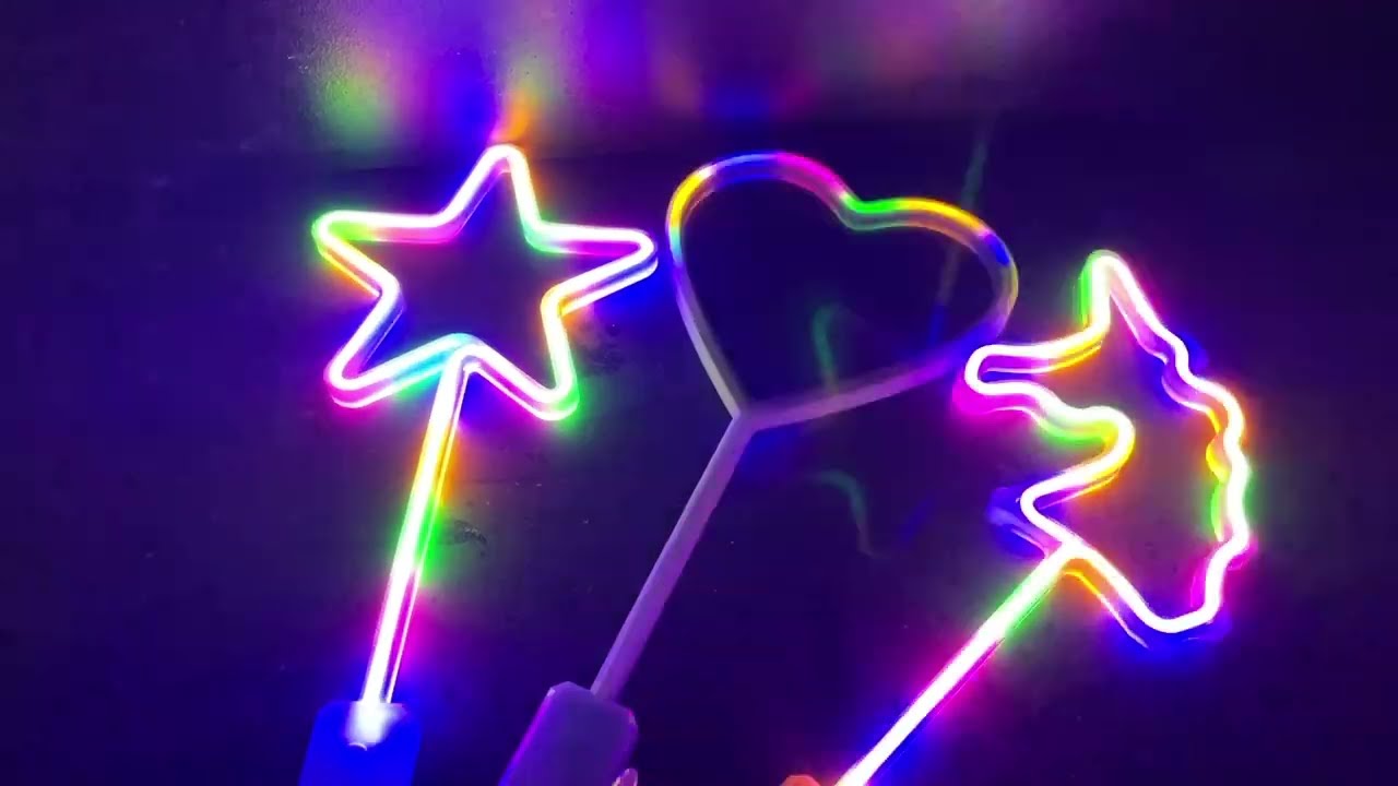 LED Neon Rainbow Wands - Everything Glows