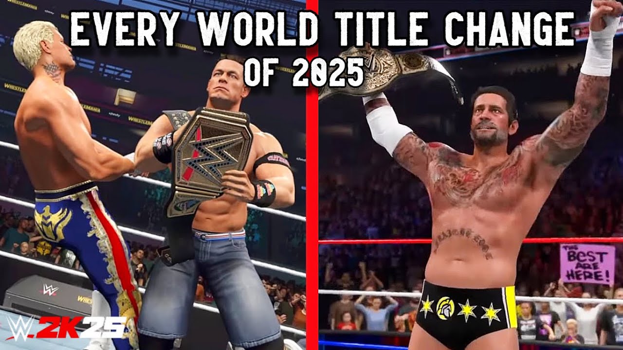 WWE 2K25: Every WWE World title change of 2025! (Highlights)