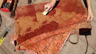 DIY\\Притащила старый диван с мусорки...  Смотрите что получилось.