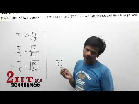 MEASUREMENTS & EXPERIMENTATIONS Ex1 Q7 The lengths of two pendulums are 110cm and 27.5cm