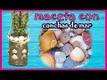 🌸 MACETA CON BOTELLA DE PLASTICO Y CONCHAS DE MAR 🌸 POT WITH PLASTIC BOTTLE AND SEA SHELLS🌸