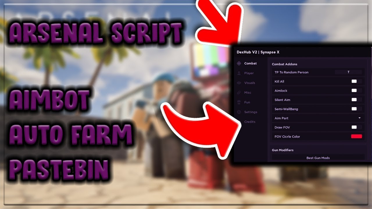 Arsenal Roblox Hack Script GUI Aimbot (2023 Pastebin) 