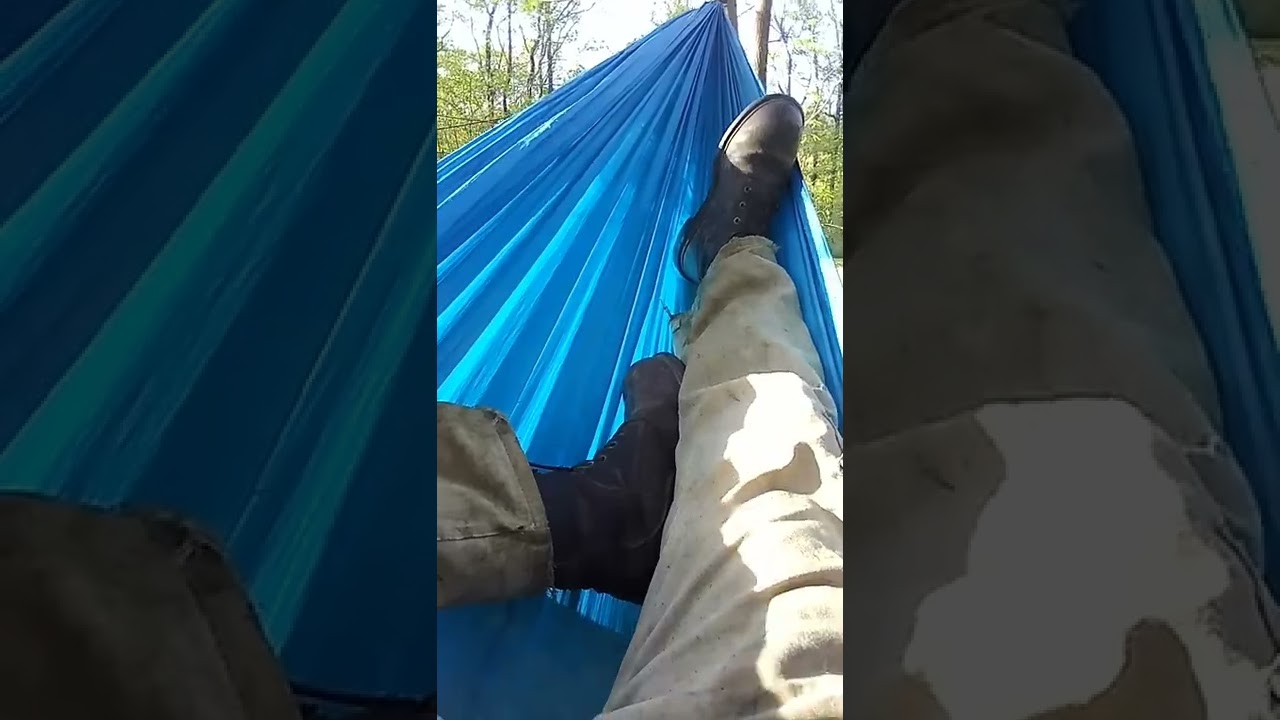 the sounds of birds and falling out of a hammock could be dangerous