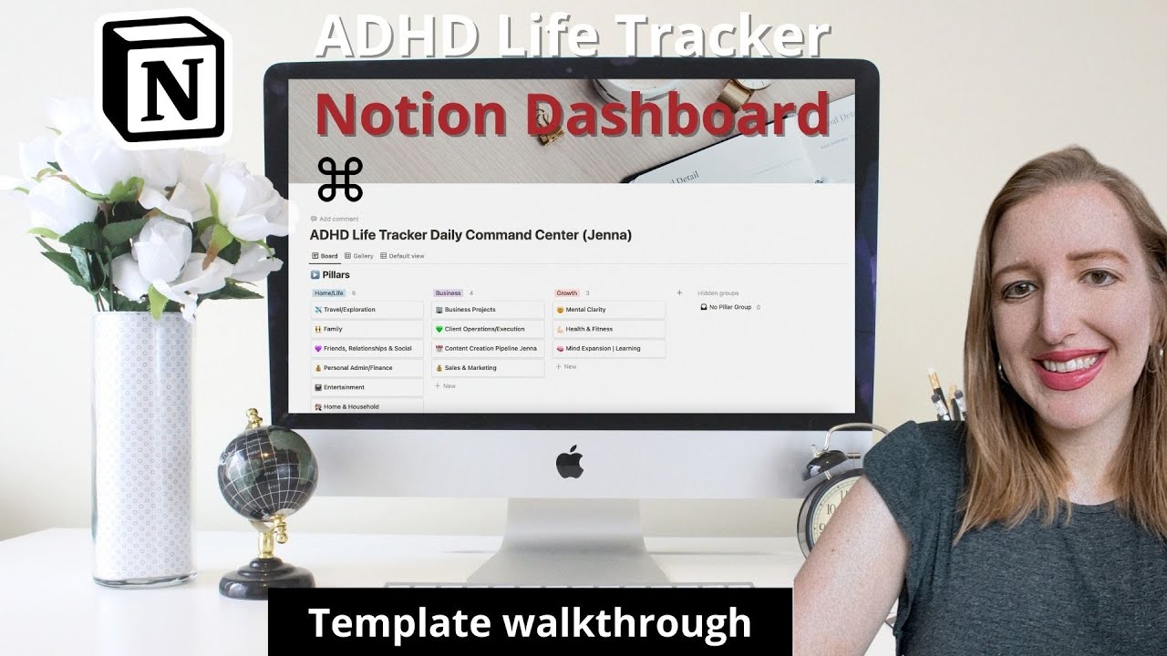 Notion ADHD Life Tracker Dashboard Update & Template Walkthrough