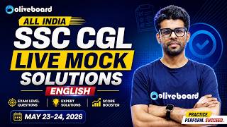 English | Oliveboard SSC CGL Live Mock Solutions | May 23-24, 2026