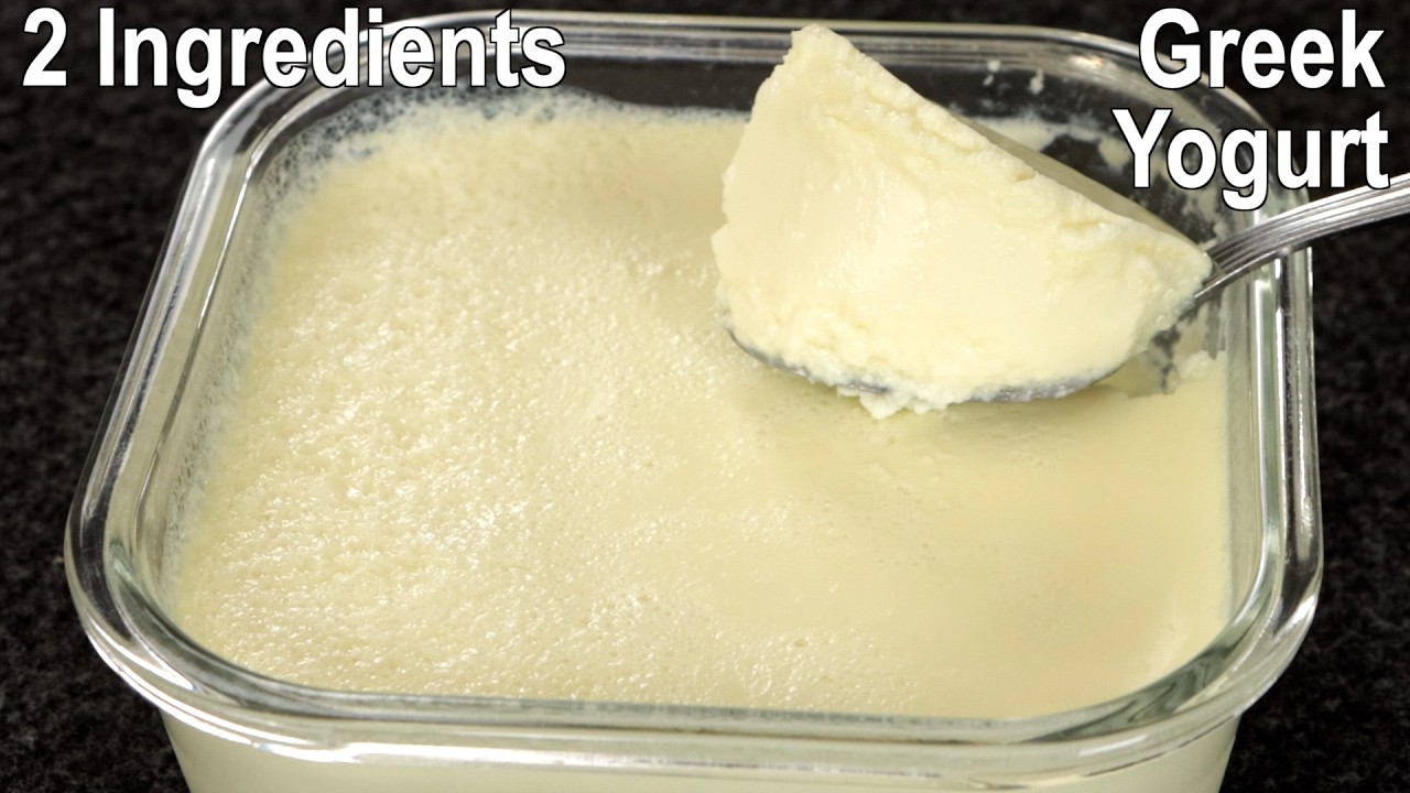 2 Ingredients Greek Yogurt Recipe | How to make Greek yogurt at home