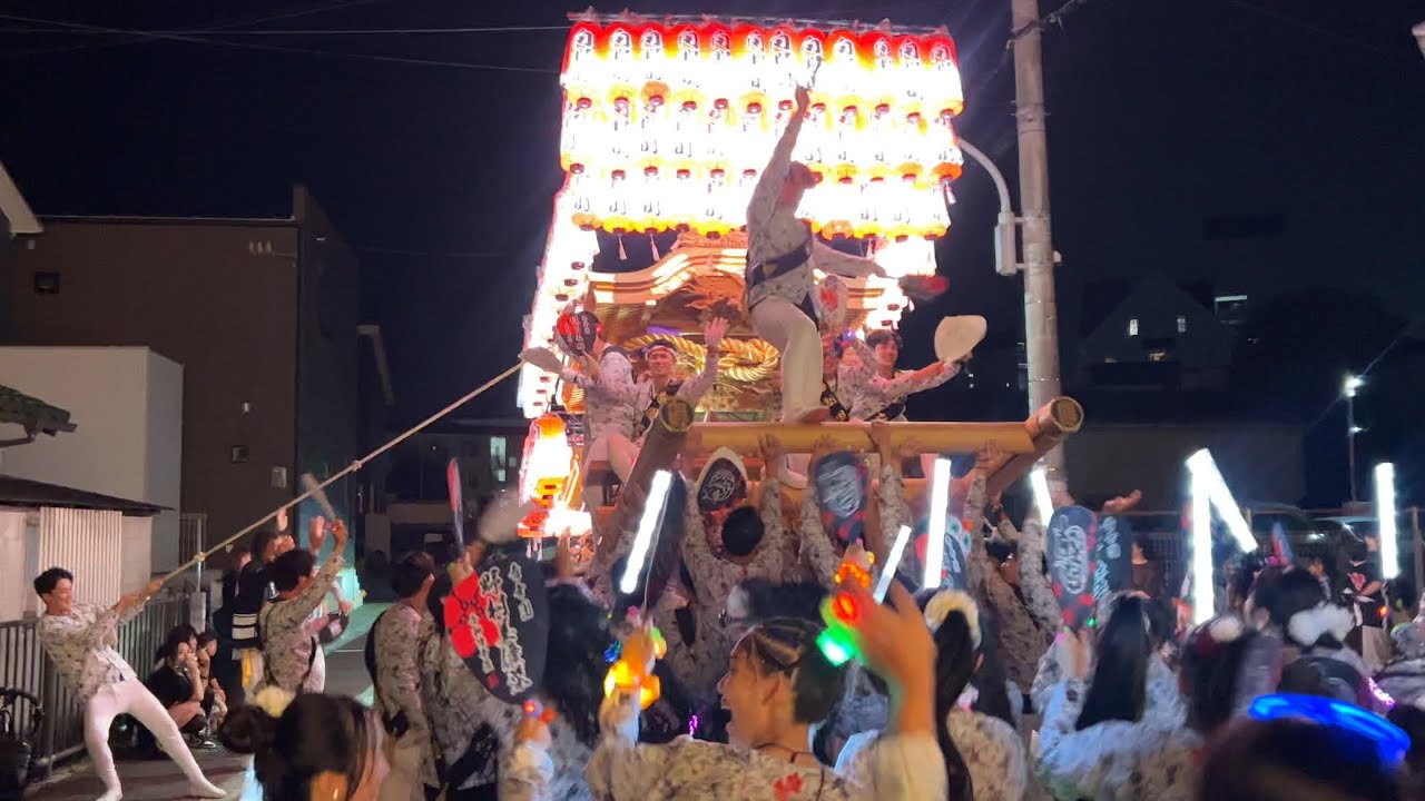 2025年 向野だんじり 試験曳き 夜