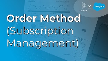 Order Method (Subscription Management) #cpq #subscription