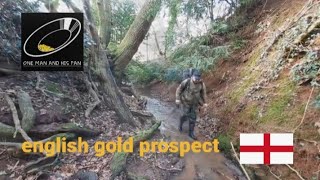 UK Gold Prospecting for english gold on the secret stream  @onemanandhispan #prospecting #gold by ONE MAN AND HIS PAN 1,807 views 1 year ago 10 minutes, 16 seconds
